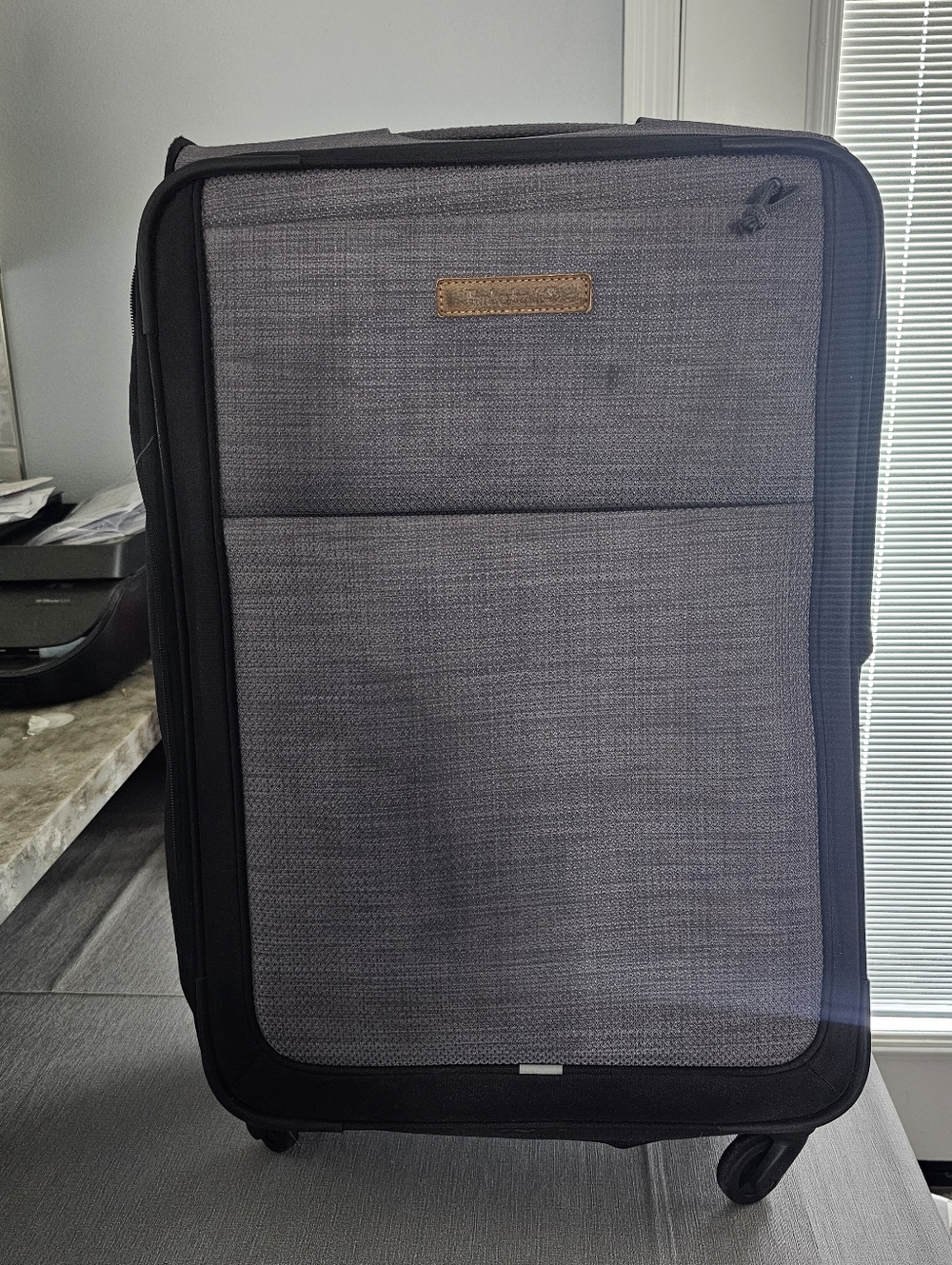 Timberland 26" Grey Black Rolling Suitcase Normal Use Wear See Pics